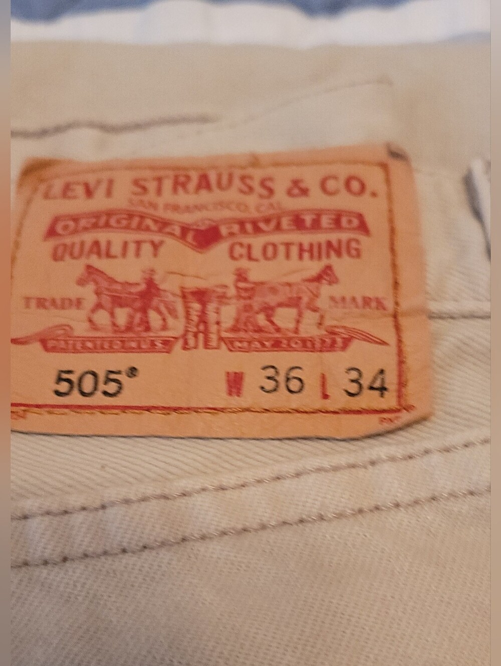 Levi's 505 Straight Men’s Jeans in Light Beige
